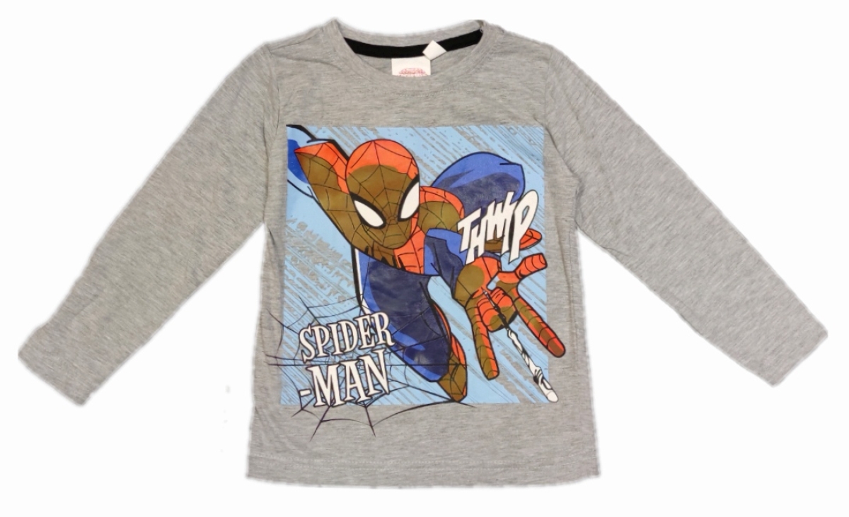 Spiderman Langarmshirt für Jungen in grau "Thwip" Spiderman Langarmshirt für Jungen in grau "Thwip"